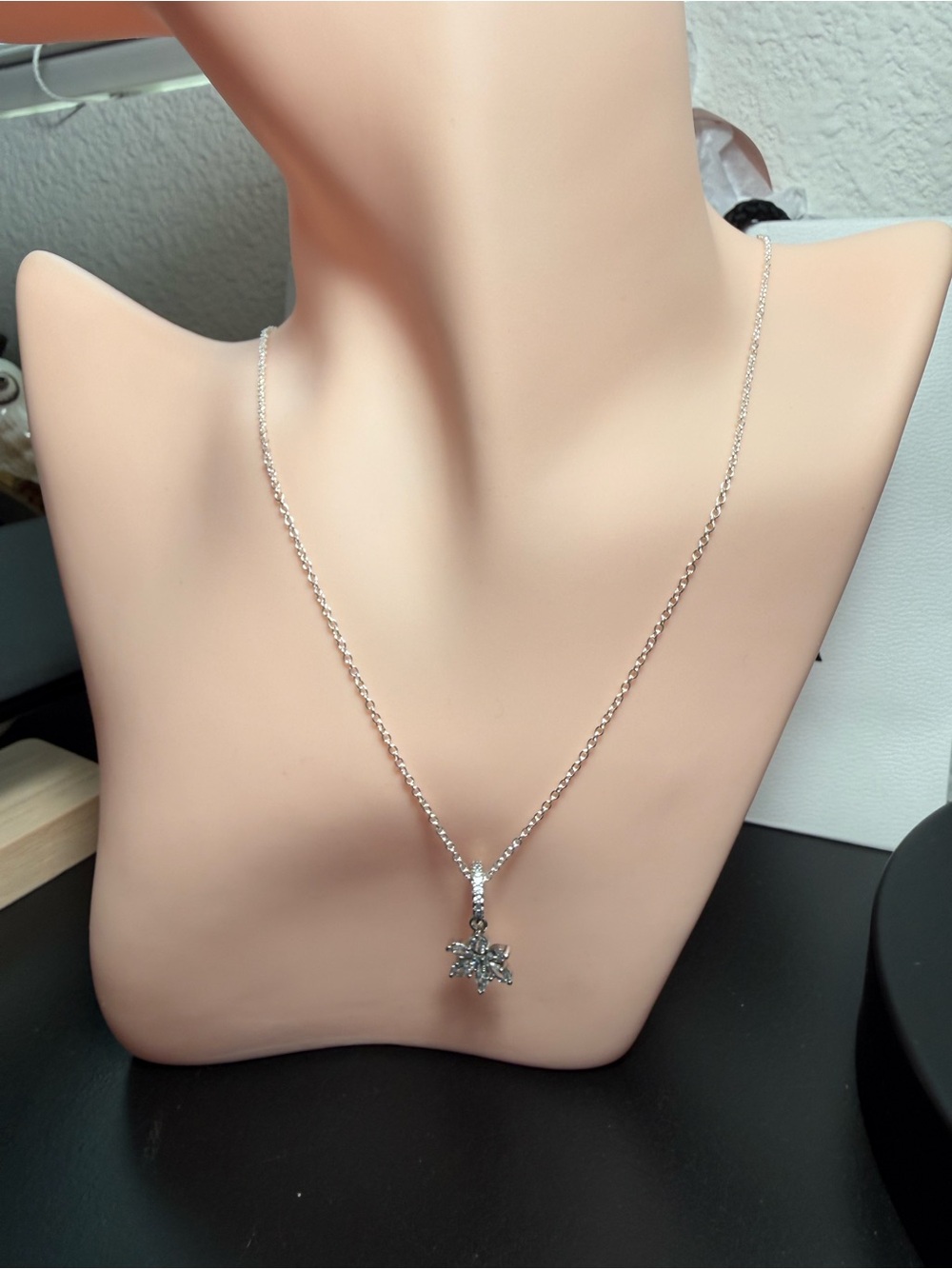 Pandora Sterling Silver Flower Pendant Necklace